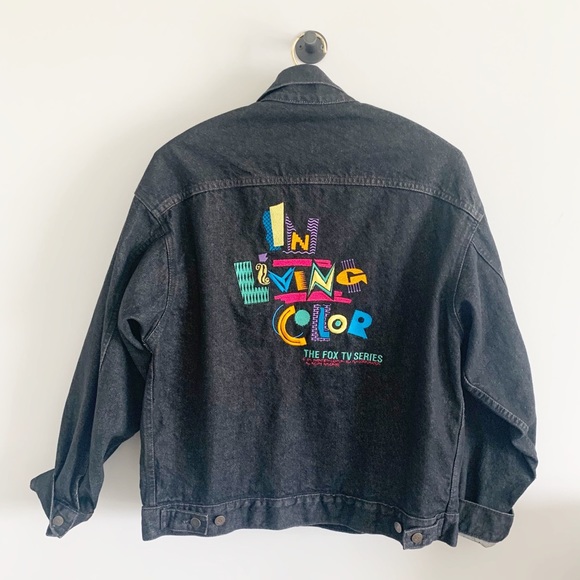 Vintage Other - Vintage in living color embroidered denim jacket